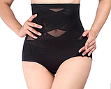 Посліднова білизна. Подвійна утяжка. Високі стягувальні труси, бежевий колір, фото 7