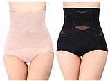 Посліднова білизна. Подвійна утяжка. Високі стягувальні труси, бежевий колір, фото 6