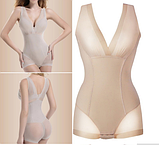 Коригувальне стягувальне боді, комбідрес чорний, фото 2