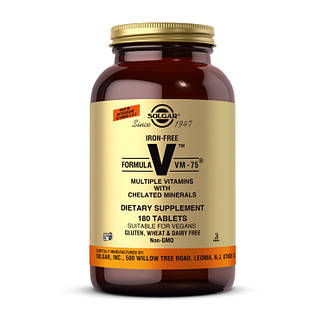 Solgar Formula V VM-75 без заліза 180 таблеток (20306-01)