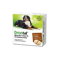 Таблетки от глистов для крупных собак со вкусом мяса Дронтал XL Байер/Drontal XL