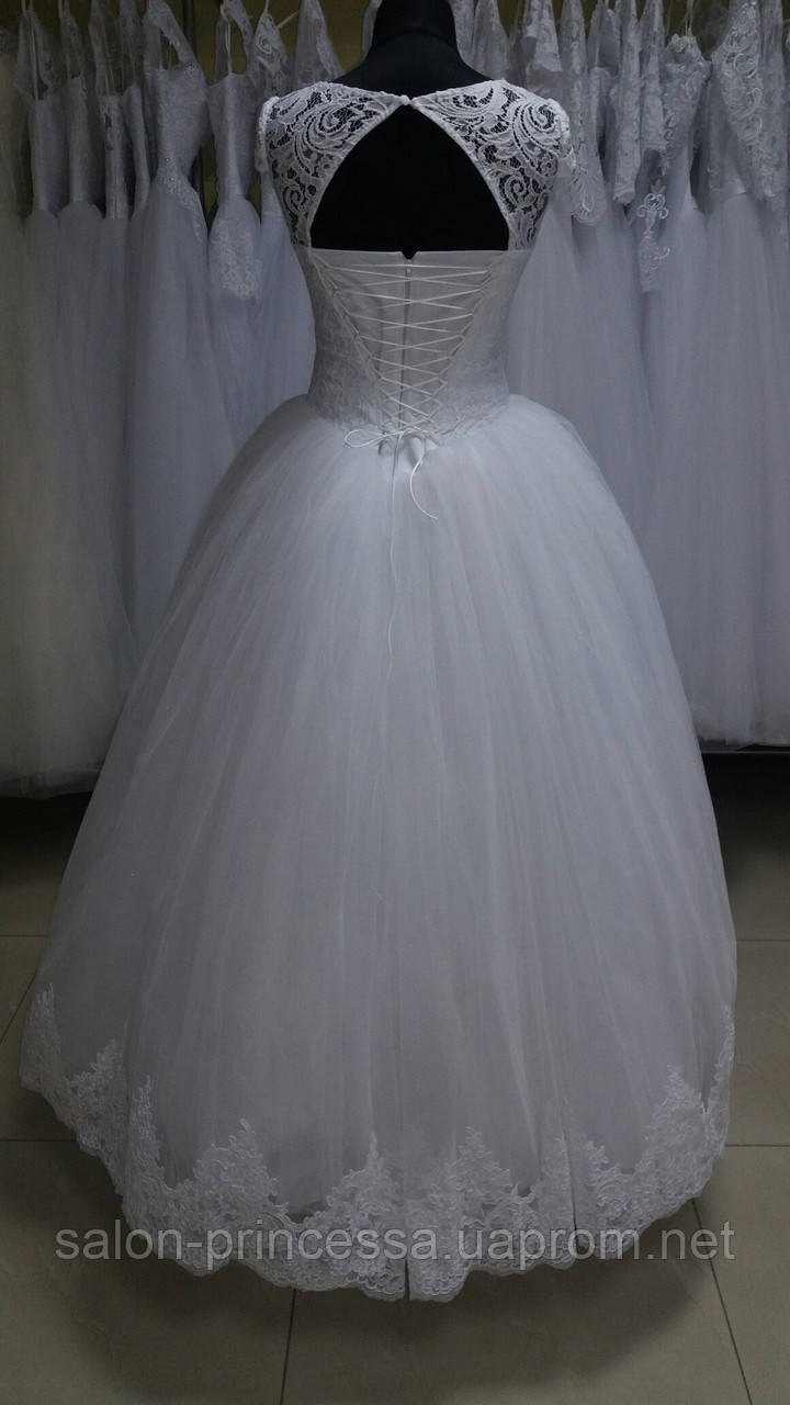 Свадебное платье "Св-пл-Л-17-10" (белое; айвори) - фото 9 - id-p515299080