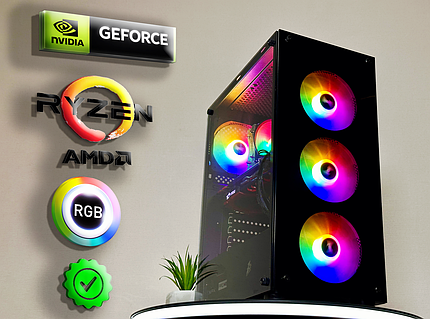 Игровой компьютер ПК, AMD Ryzen 5 5600, RTX 5060, 16GB