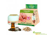 Крем для ног Ваади с сандалом и гвоздикой, Vaadi Herbals Clove & Sandal Oil foot cream, Аюрведа Здесь