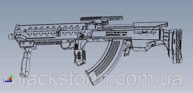 Проект Bullpup BlackStorm BS-4. Тюнінг автоматів Калашникова АК 47, АКМ, АКМС МФ, АК-74, АКС-74, Сайга, Кабан