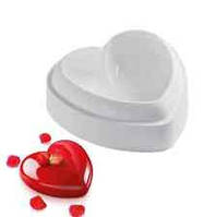 Набір кондитерська форма 142х137 мм h50 мм і штамп для бісквіту Silikomart AMORE/C