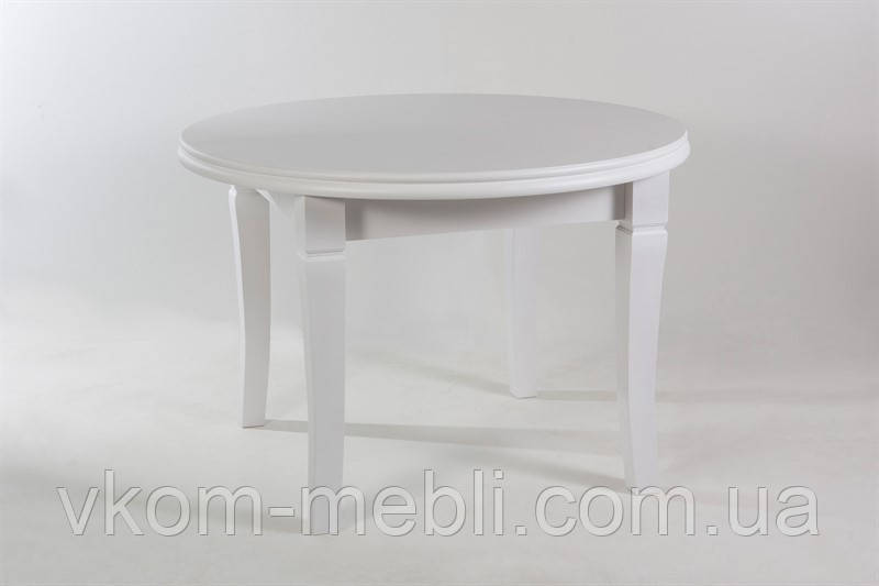 Стіл обідній розкладний круглий Лас-Вегас білий, 2,1 м, фото 1