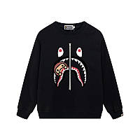 Мужской светшот BAPE из трикотажа двонитка 95% хлопок 5% эластан с термопринтом для весны и осени