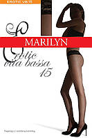 Marilyn Erotic Vita Bassa 15den Заниженные колготки с кружевным поясом натуральный (visone)