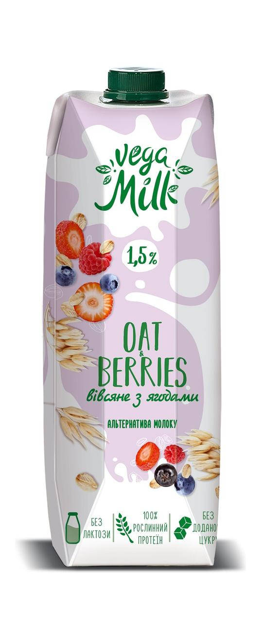 

Напиток овсяный с ягодами 1,5% Vega Milk 950мл