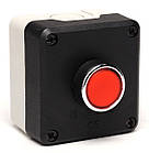 Пост чорно-сірий з червоною кнопкою (1НО+1НЗ)