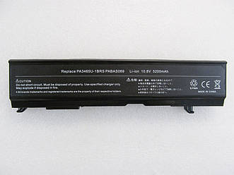 Батарея для ноутбука Toshiba PA3465U, 5200mAh, 6cell, 10.8V, Li-ion, чорна,