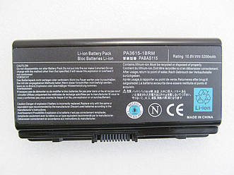 Батарея для ноутбука Toshiba PA3615U, 5200mAh, 6cell, 11.1V, Li-ion, чорна,