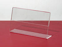 Цінникотримач L-подібний. горизонтальний. 50х90мм. (акрил 1,5мм) WiS-014