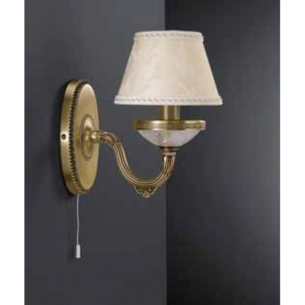 Бра RECCAGNI ANGELO A 6405/1 бронза/тканина/скло