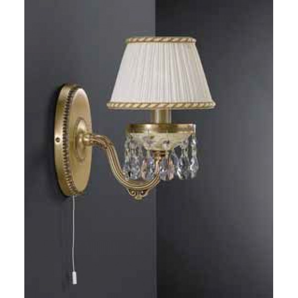 Бра RECCAGNI ANGELO A 6420/1 бронза/скло/тканина