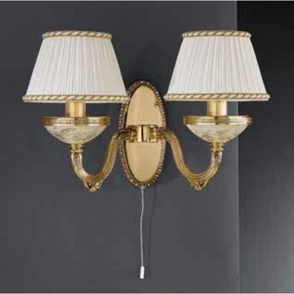 Бра RECCAGNI ANGELO A 6522/2 золото/скло/тканина