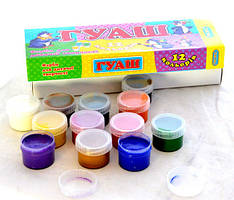 Гуаш 12 кольорів ФГ-20/12