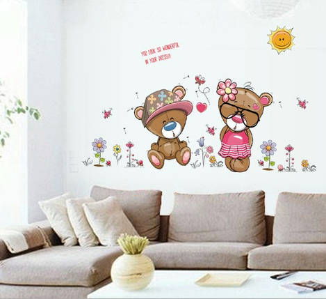 Декоративні наклейки на стіну "Милі ведмеді", фото 2