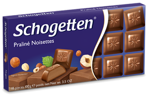 Шоколад Schogetten Praline Noisettes (Шогетний), 100 г