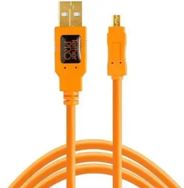 Кабель комп'ютерний Tether Tools професійний провід TetherPro USB-C - 2.0 Mini-B 8-pin 4,6 м (818307014572), фото 1