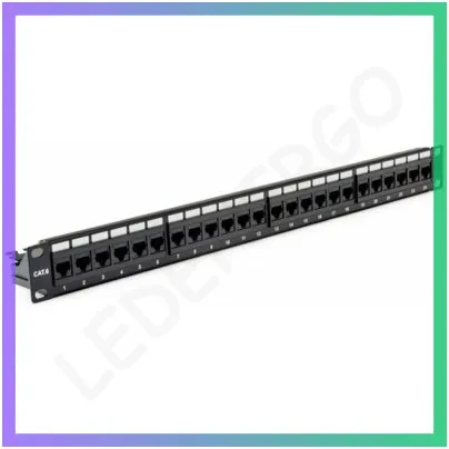Патч-панель CMS 19" 24xRJ-45 UTP Cat.6 dual type із заднім організатором для мережевих підключень, фото 1