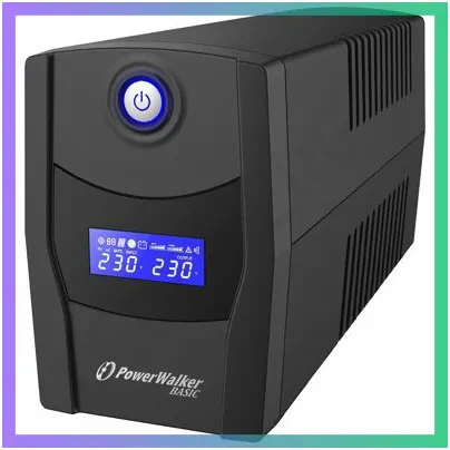 ДБЖ PowerWalker Basic VI 600 для комп'ютера стабілізатор напруги джерело безперебійного живлення, фото 1