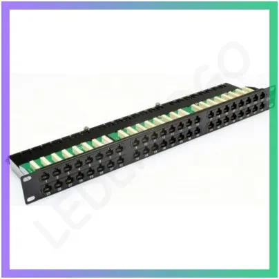Патч-панель CMS 19" 48xRJ-45 UTP Cat.6 1U dual type для мережевого обладнання, фото 1