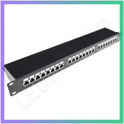 Патч-панель E-server 19" 24xRJ45 FTP cat 6 1U для мережевого обладнання, фото 1