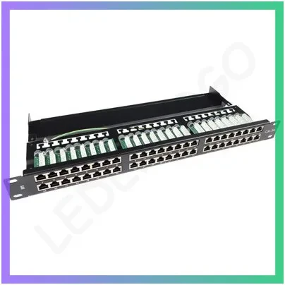 Патч-панель E-server 19" 48xRJ45 STP cat 5e 1U для мережевого обладнання, фото 1