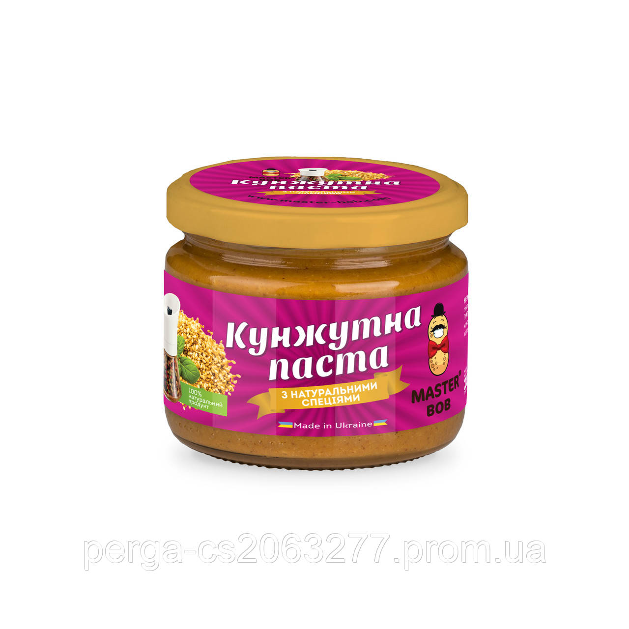 Паста кунжутна з натуральними спеціями ТМ Майстер Боб, 200гр