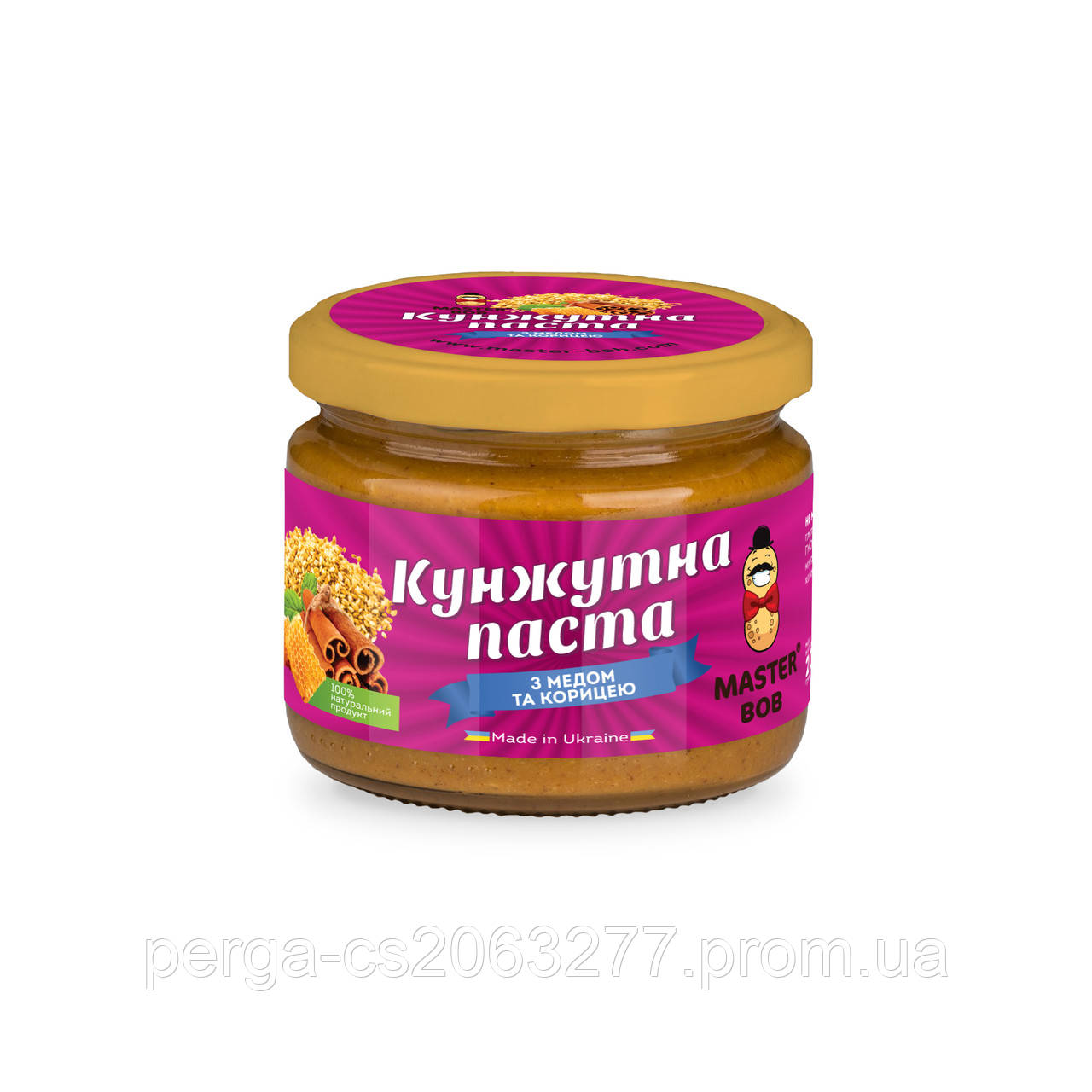 Паста кунжутна з медом і корицею ТМ Майстер Боб, 200гр