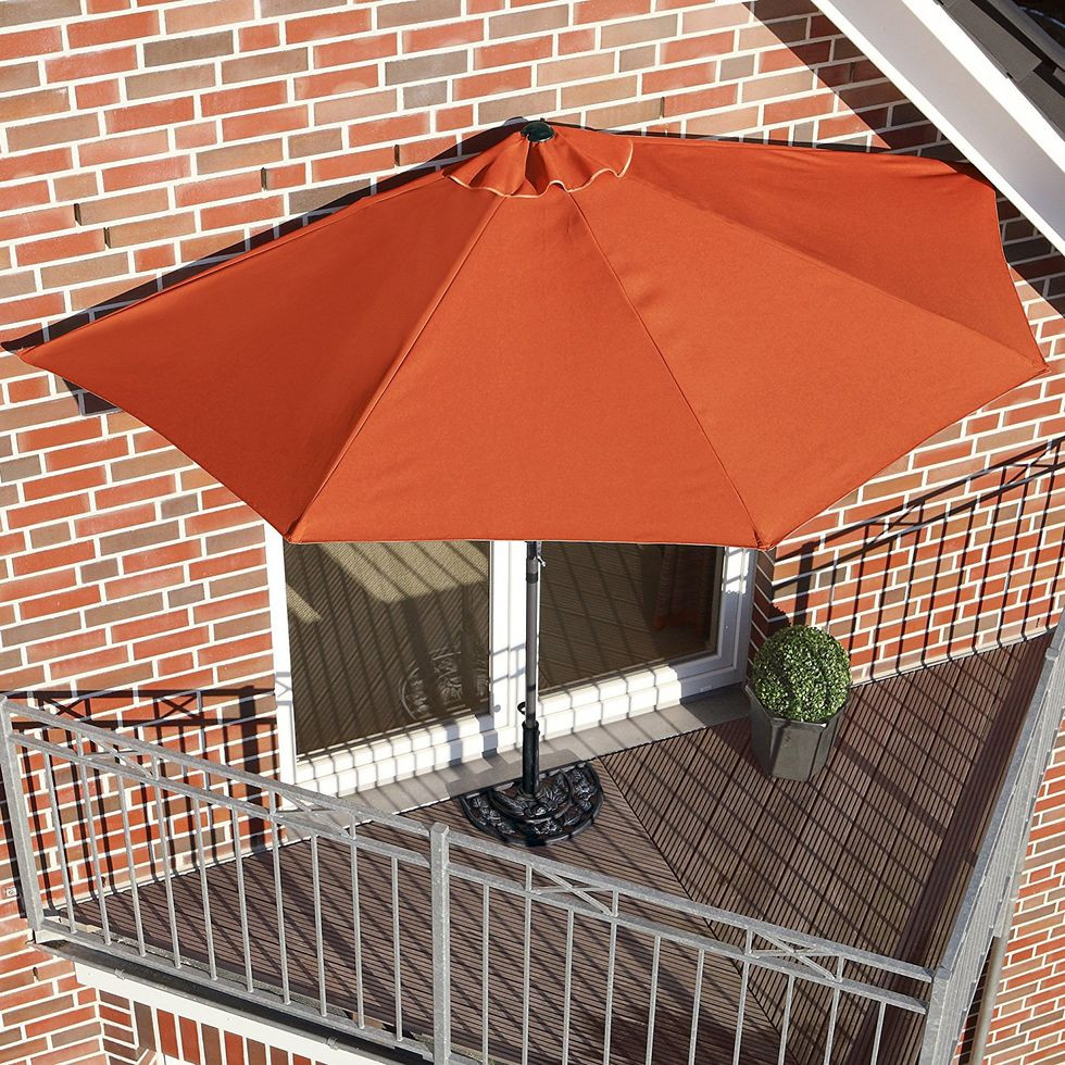 Напівкруглий парасолька для балконів і терас + Підставка