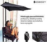 Напівкруглий парасолька для балконів і терас + Підставка, фото 7