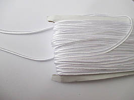 Сутажний шнур Сутаж 3 мм білий Моток 28-30 метрів