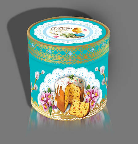 Элитная упаковка для пасхального кулича, 1000г, фото 1