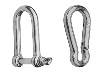 Скоби, карабіни, талрепи, петлі, засувки