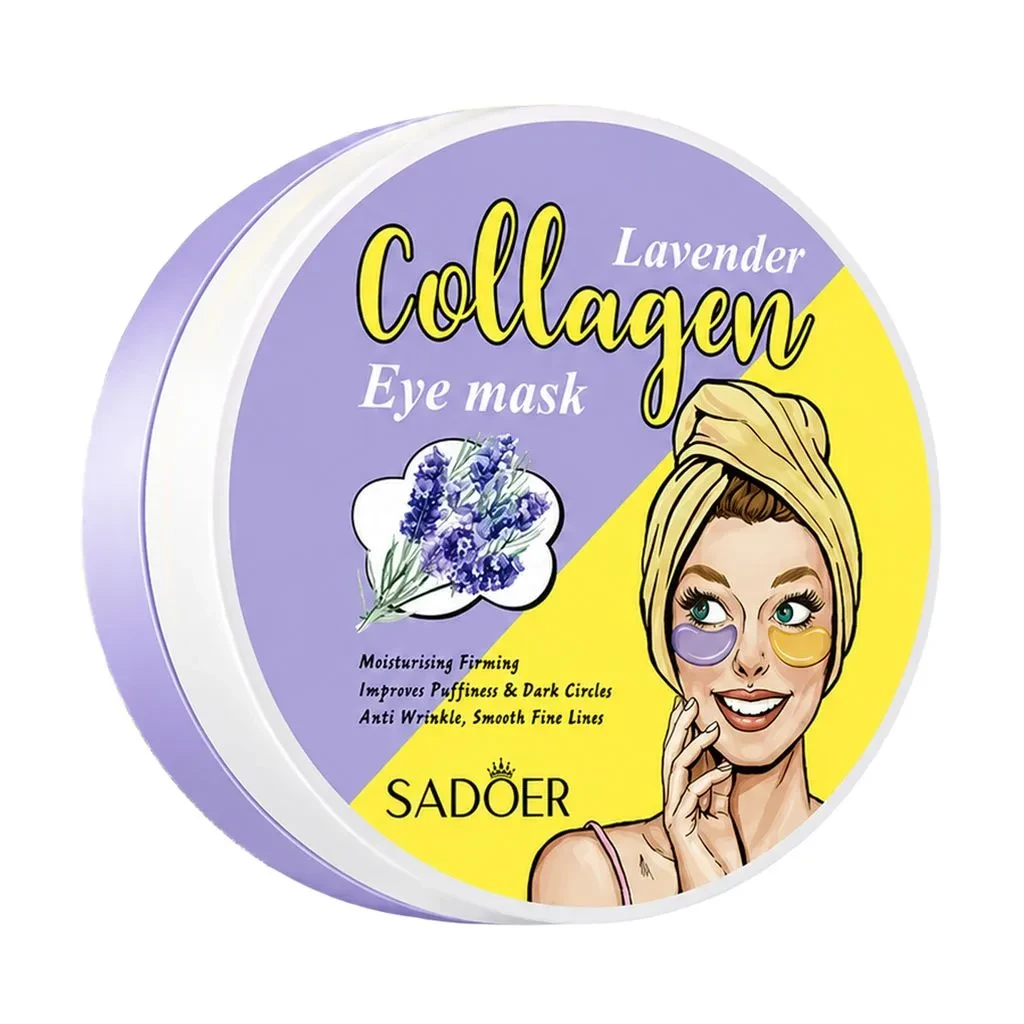 Гидрогелевые патчи для кожи вокруг глаз Sadoer Lavander Collagen Eye Mask с коллагеном и лавандой, 60 шт, фото 1