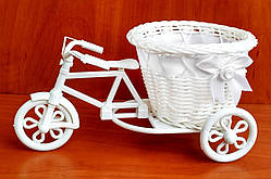 Велосипед для квітів білий, 11 смх23 см