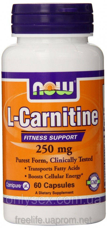 Жироспалювачі, L-карнітин,L-Carnitine 250mg (60 капсул)  