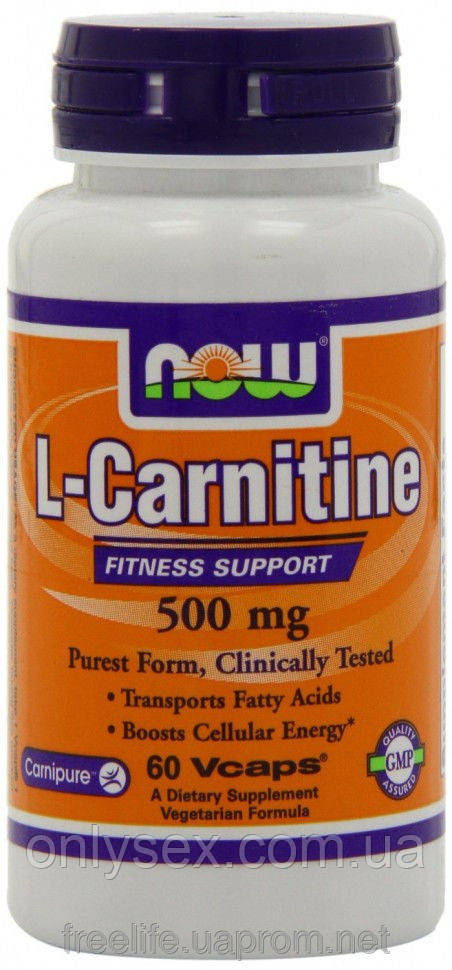 Жироспалювачі, L-карнітин,L-Carnitine Fitness Support 500mg (60 капсул) 