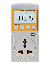 Вимірювач параметрів споживання електроенергії Benetech GM88 (до 10 А) з таймером і годинником