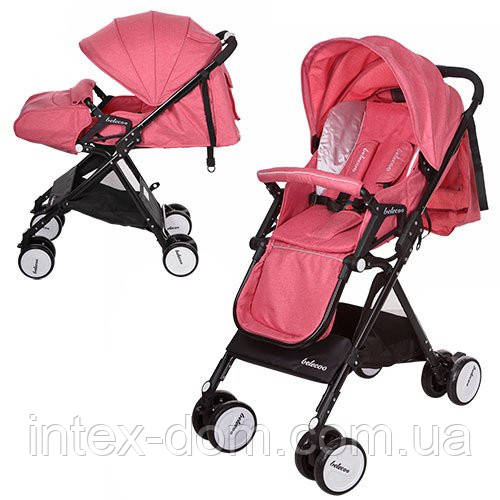 Дитяча прогулянкова коляска Bambi Рожева (A8-PINK) з футкавером
