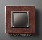 Рамка Unica Class шкіра Трюфель