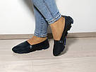 Сині жіночі шкіряні мокасини 37,38,41, фото 5