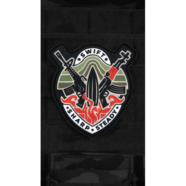 Патч "Swift, Sharp, Steady" ТМ Балістика для тактичного спорядження, фото 1