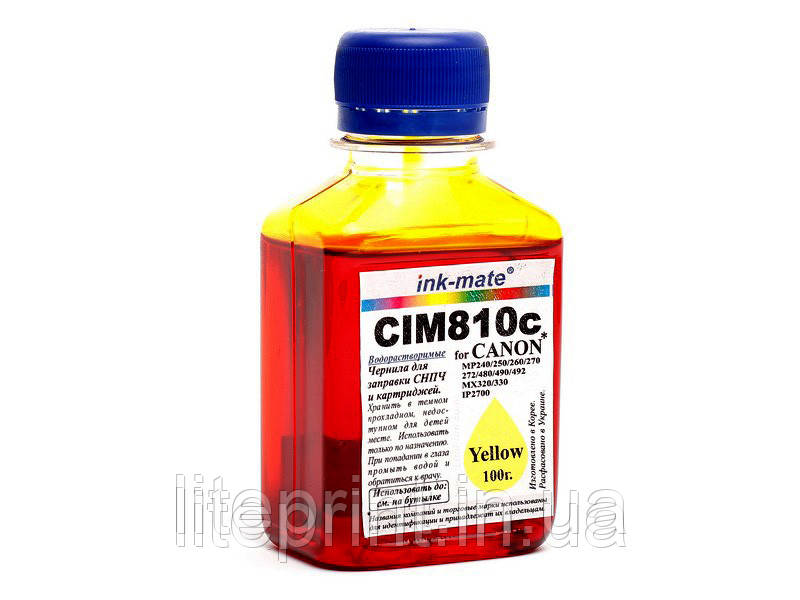 Чорнило для принтера Canon — Ink-Mate — CIM810, Yellow, 100 г