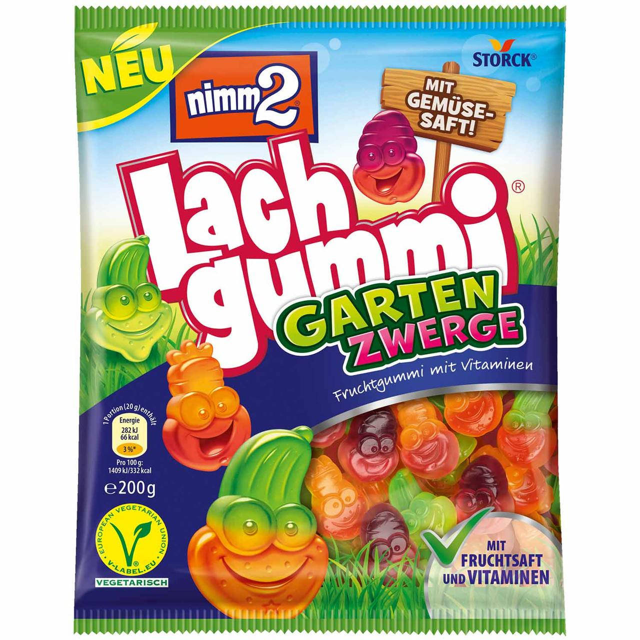 

Жевательный мармелад Lach Gummi Garten Zwerge Nimm2 200g