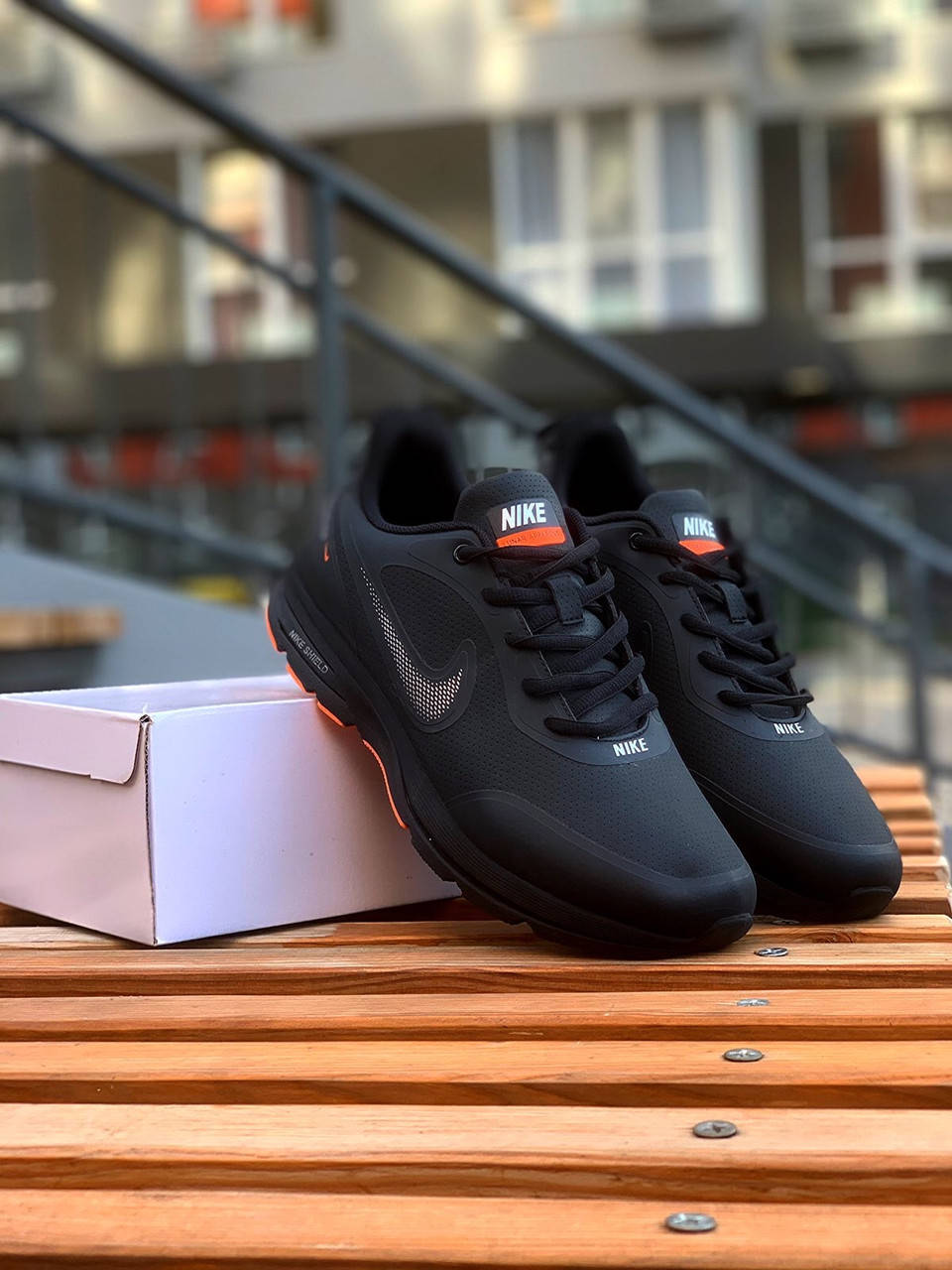 

Мужские кроссовки кожаные Nike 45, Черный