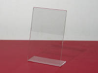 Цінникотримач L-подібний. вертикальний. 60х90мм. (акрил 1,5 мм) WiS-010